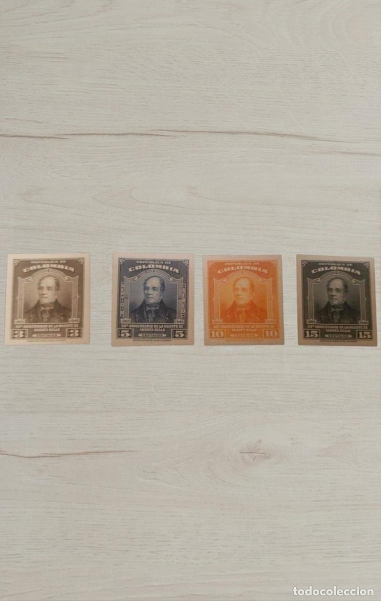 Sellos: Colombia 1945-1946 80th Anniversary of Andres Bello's Death COMPLETE Set 4v Mint ABNC