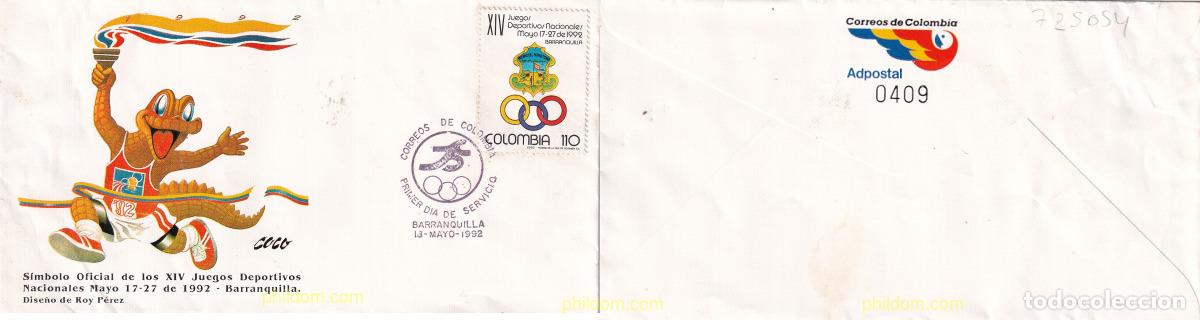 Sellos: 725054 USED COLOMBIA 1992 14 JUEGOS DEPORTIVOS NACIONALES EN BARRANQUILLA