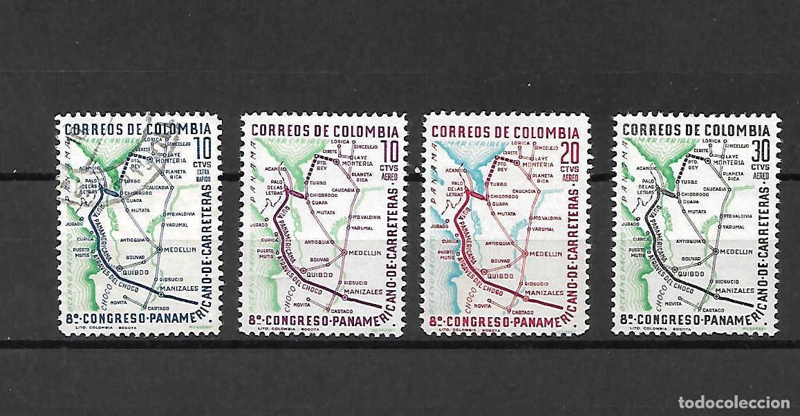 Sellos: Mapas de carreteras de Colombia, sellos a&ntilde;o 1961 Scott 3,00 &euro;