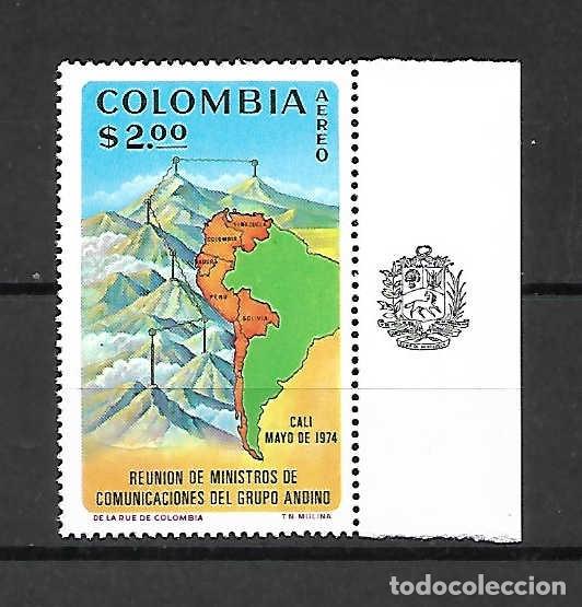 Sellos: Mapa: Cali Mayo 1974 , Colombia, sello a&ntilde;o 1974