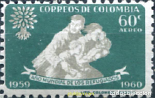 Sellos: 302702 MNH COLOMBIA 1960 A&Ntilde;O MUNDIAL DE LOS REFUJIADOS