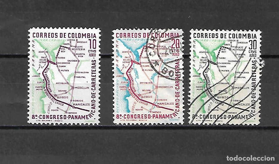 Sellos: Mapa de carreteras de Colombia. sellos a&ntilde;o 1961