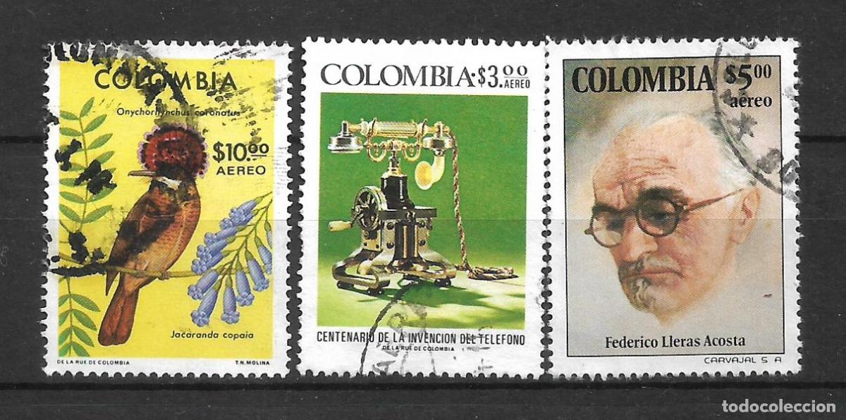 Sellos: colombia 1976 - 77 lote 5 sello usado correo aereo - 11/20