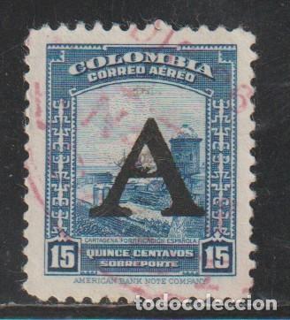 Sellos: COLOMBIA // YVERT 177 AEREO // 1950 ... USADO