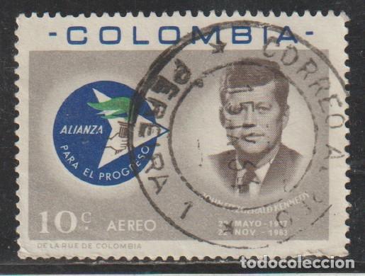 Sellos: COLOMBIA // YVERT 438 AEREO // 1963 ... USADO