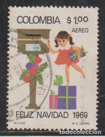 Sellos: COLOMBIA // YVERT 503 A&Eacute;REO // 1969 ... USADO