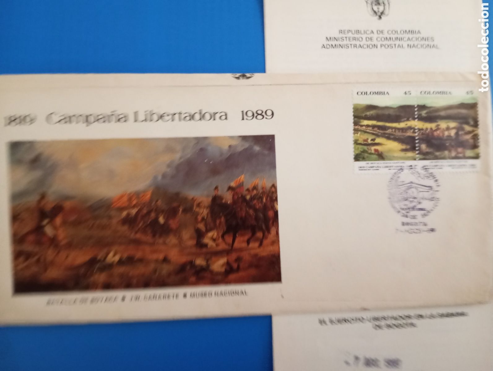 Sellos: COLOMBIA, 1979, CAMPA&Ntilde;A LIBERTADORA, BATALLA DE BOYACA, SPD