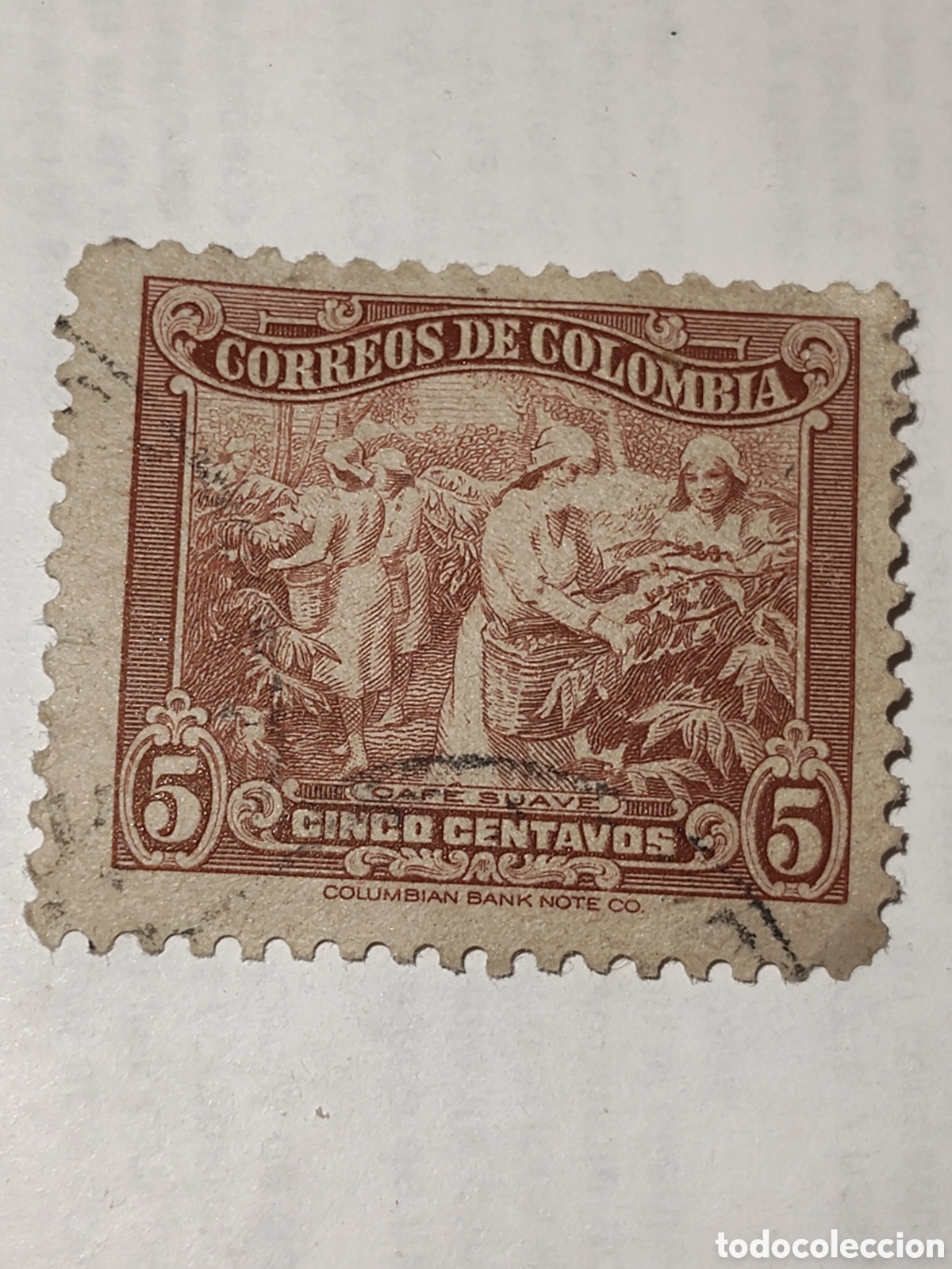 Sellos: Sello de Colombia recolecci&oacute;n de cafe 1939 usado