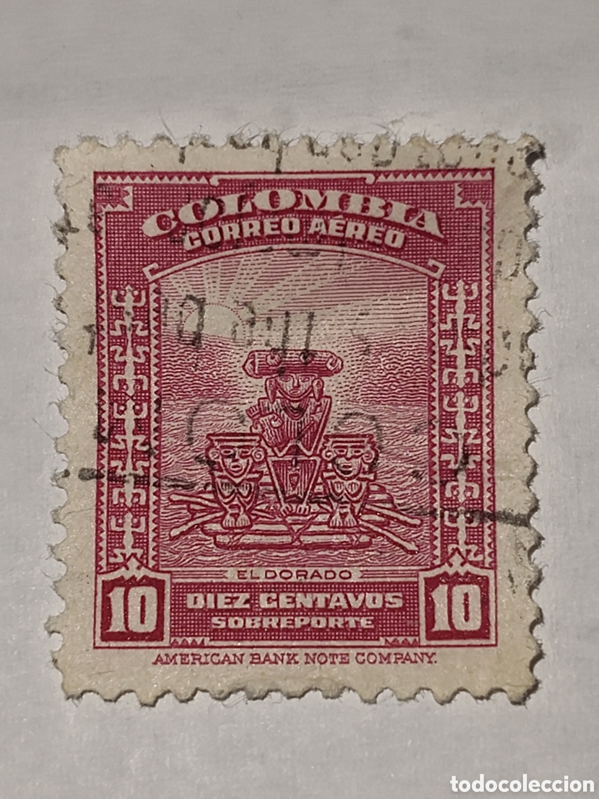 Selos: Sello de Colombia homenaje a la leyenda de El Dorado 1948 usado