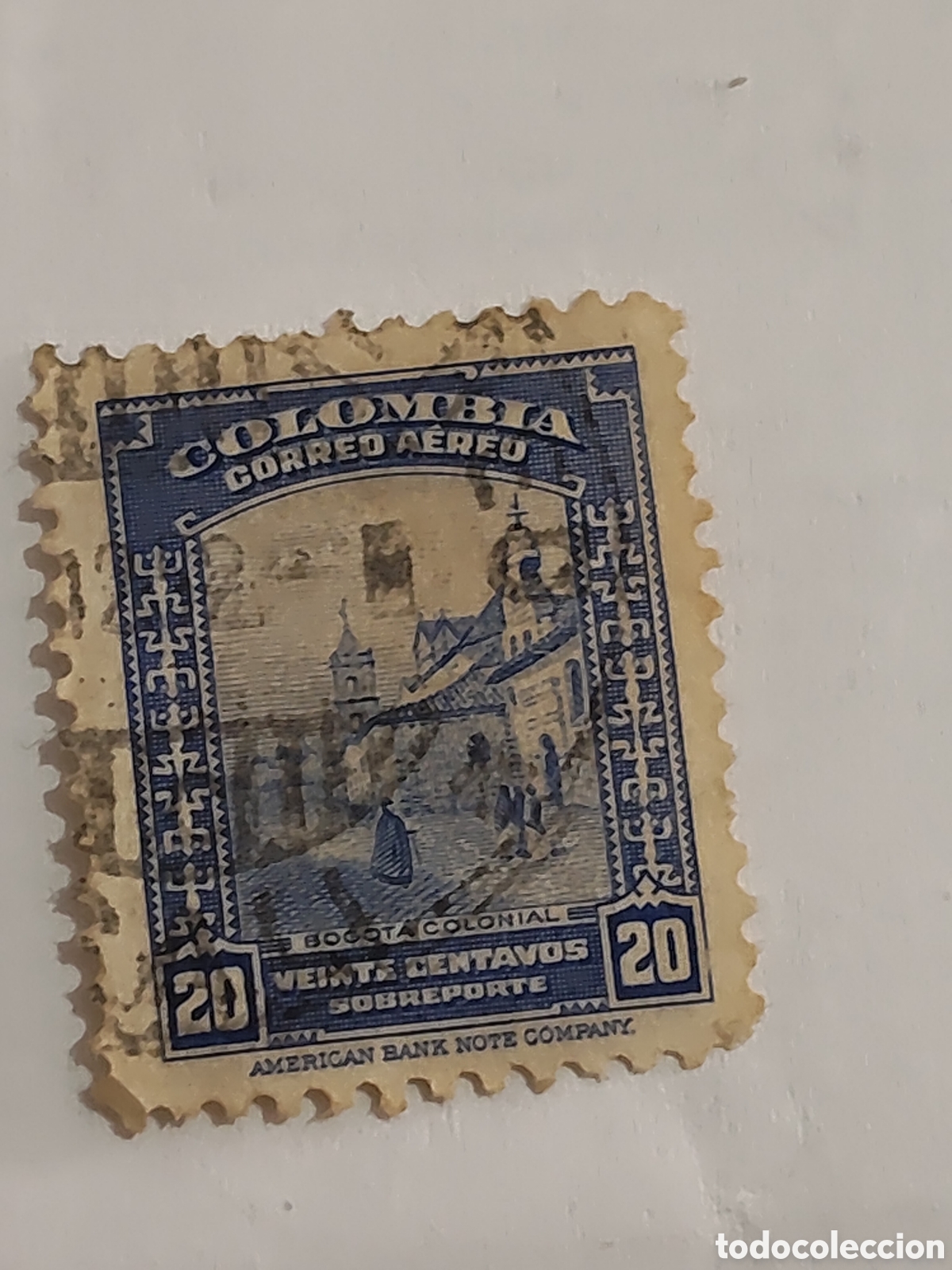 Sellos: Sello de Colombia Bogot&aacute; colonial 1948 usado