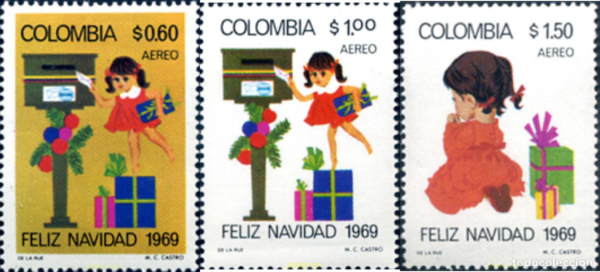 Sellos: 177342 MNH COLOMBIA 1969 NAVIDAD