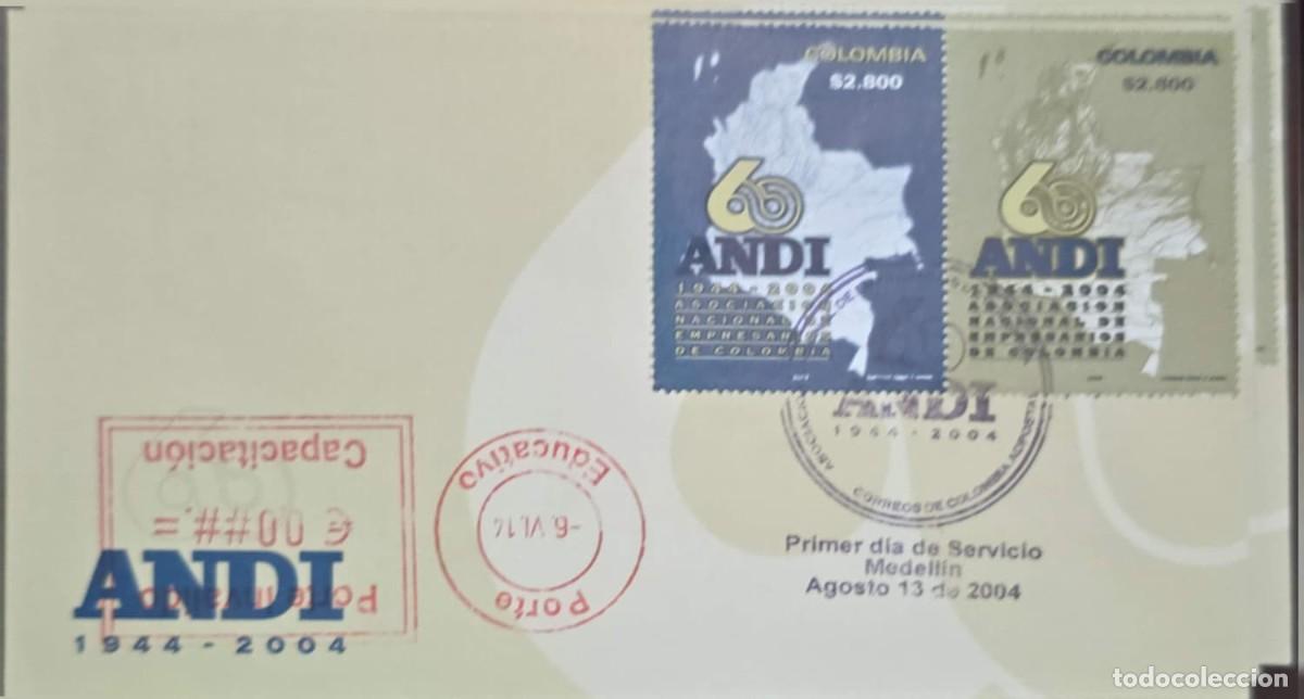 Sellos: MI) 2004, COLOMBIA, MECHANICAL POSTAGE, FIRST DAY COVER, ISSUED TO COMMEMORATE THE 60TH ANNIVERSARY