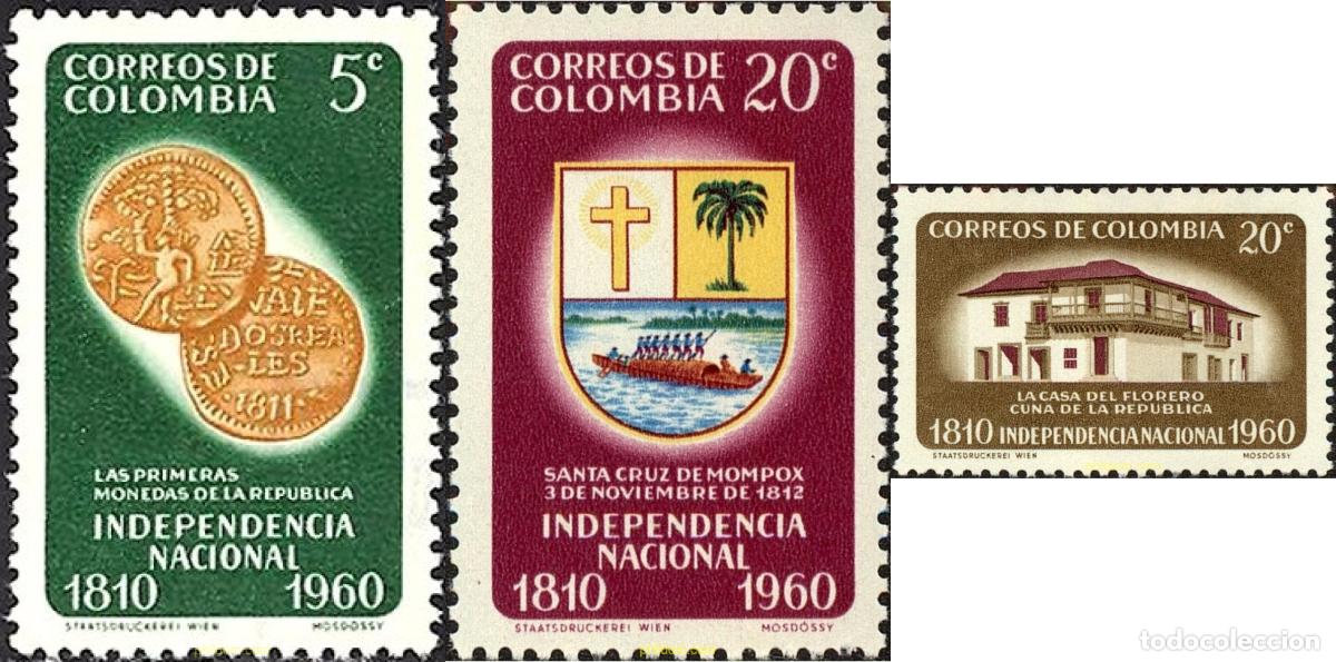 Sellos: 795185 MNH COLOMBIA 1960 150 ANIVERSARIO DE LA INDEPENDENCIA