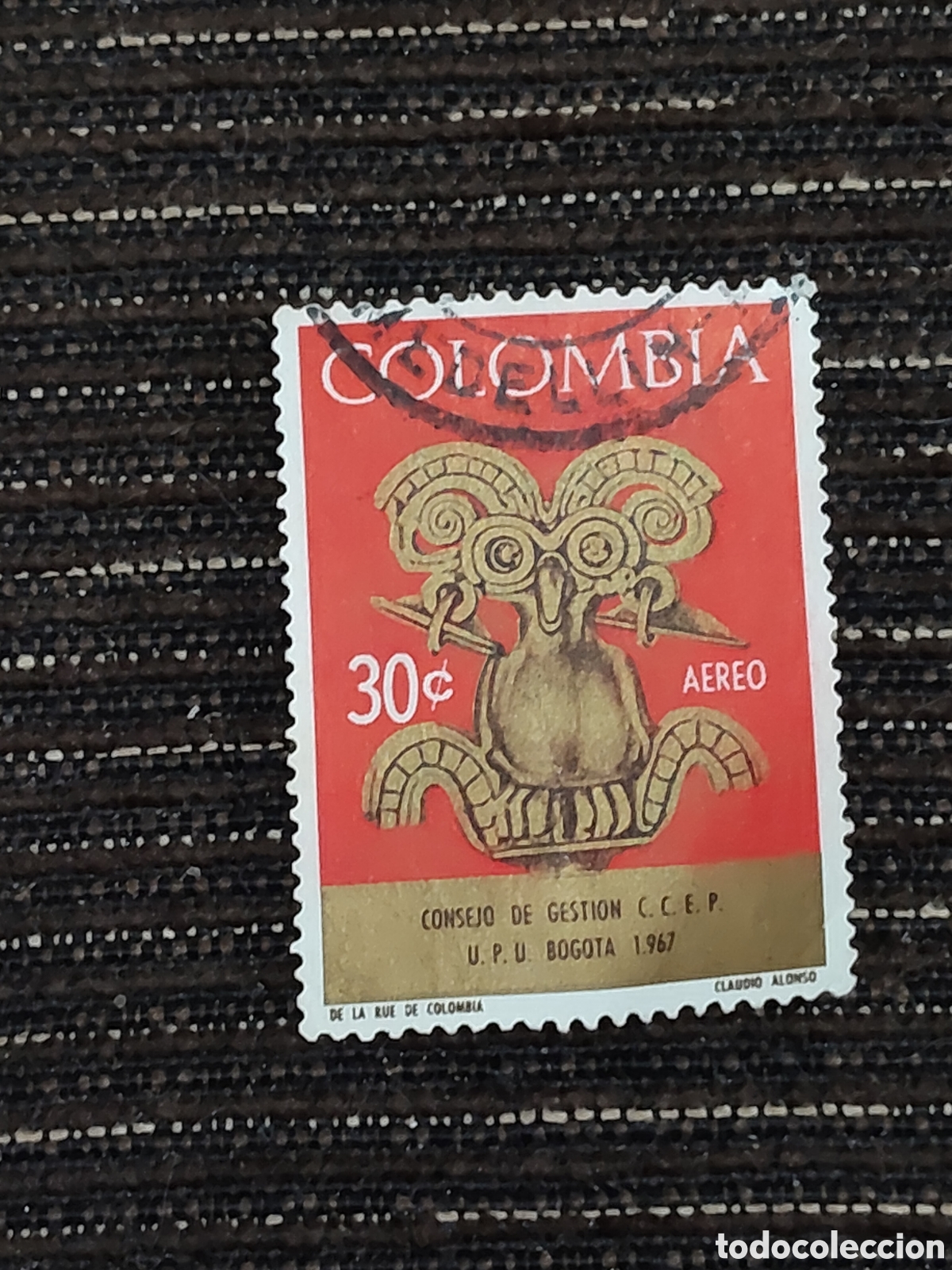 Sellos: Sello de Colombia arte precolombino 1967