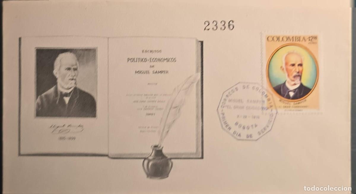 Sellos: TS) 1976, COLOMBIA, FIRST DAY COVER; THE LEFT SIDE FEATURES AN ALLEGORICAL ILLUSTRATION OF AN OPEN B