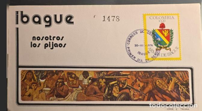 Sellos: TS)1976, COLOMBIA, FIRST DAY COVER FOR THE CITY OF IBAGU&Eacute;, FEATURES A PRE-PRINTED DESIGN READING &rdquo;IB