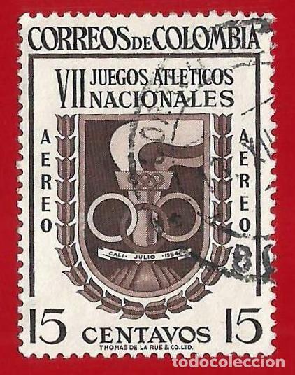 Briefmarken: Colombia. 1954. Scott # C256. Juegos Atleticos Nacionales
