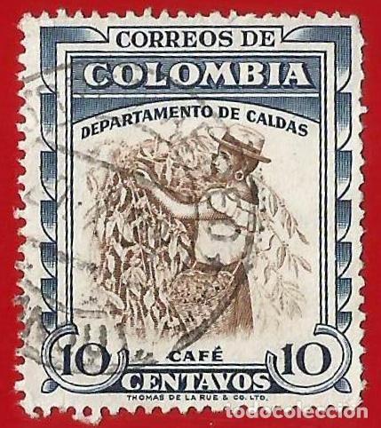 Stamps: Colombia. 1955. Scott # 652. Departamento de Caldas. Cafe