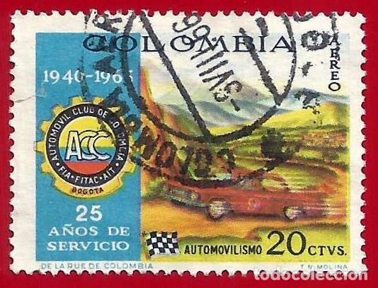 Sellos: Colombia. 1966. Scott # C480. 25 A&ntilde;os de Servicio. Automovil Club