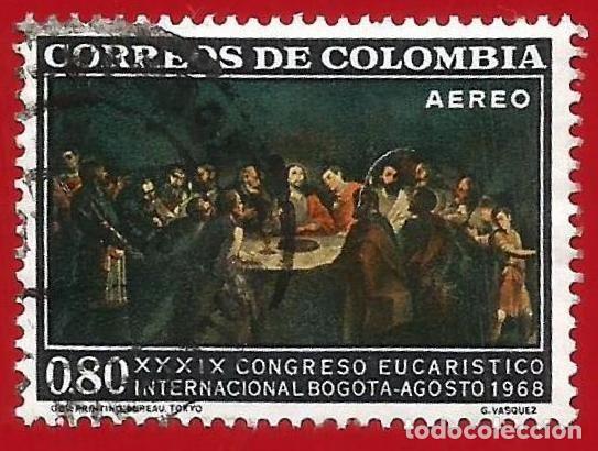Sellos: Colombia. 1968. Scott # C502. Congreso Eucaristico Internacional