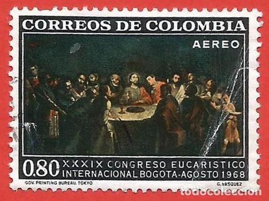 Sellos: Colombia. 1968. Scott # C502. Congreso Eucaristico Internacional