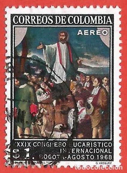 Sellos: Colombia. 1968. Scott # C503. Congreso Eucaristico Internacional
