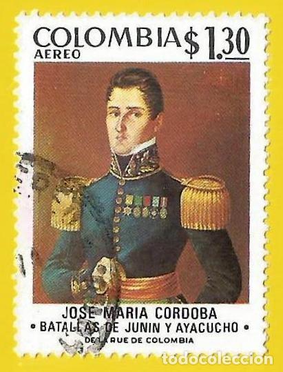 Sellos: Colombia. 1974. Scott # C609. General Jose Maria Cordoba