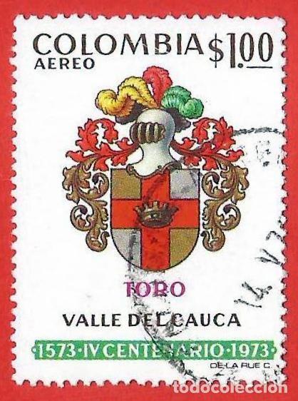 Sellos: Colombia. 1975. Scott # C591. IV Centenario de Toro. Valle del Cauca