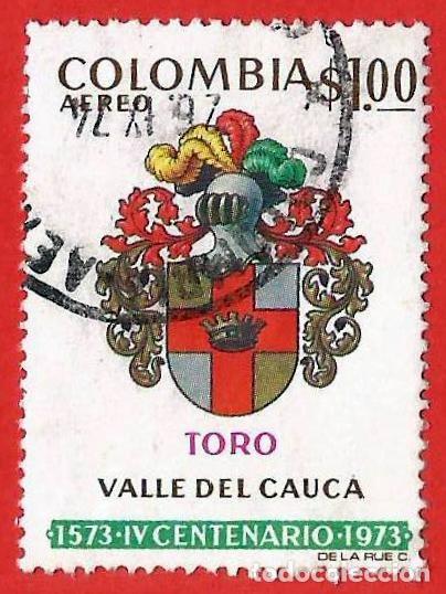 Sellos: Colombia. 1975. Scott # C591. IV Centenario de Toro. Valle del Cauca