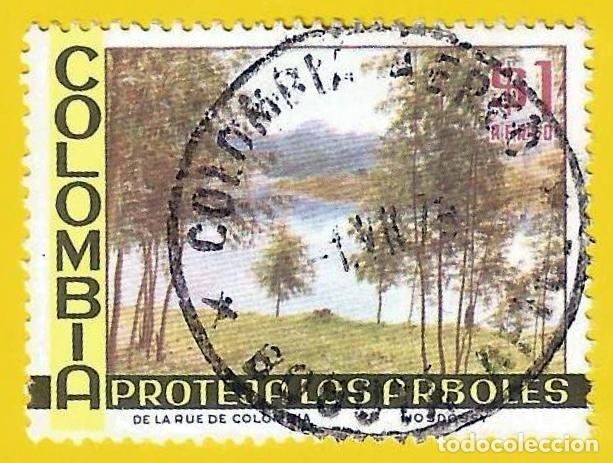 Sellos: Colombia. 1975. Scott # C617. Protege los arboles