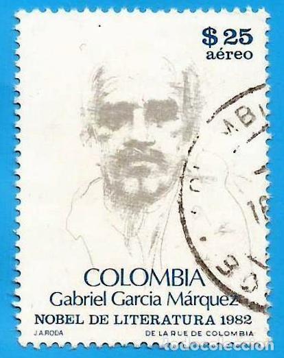 Sellos: Colombia. 1982. Scott # C731. Gabriel Garcia Marquez. Premio Nobel de Literatura