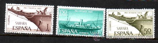 Briefmarken: SAHARA***A&Ntilde;O 1966.EDIFIL NR.249/251.PRO INFANCIA.