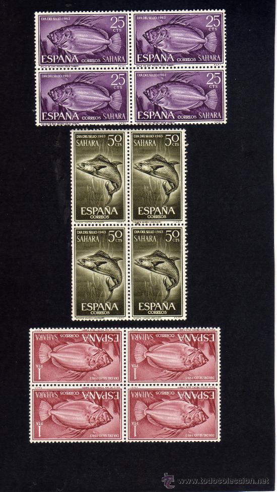 Briefmarken: DIA DE SELLO - 1964 - SAHARA - EDIFIL 222-24 - BLOQUE DE CUATRO - NUEVOS