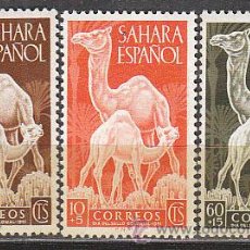 Sellos: SAHARA EDIFIL Nº 91/3, DROMEDARIO, DIA DEL SELLO 1951, NUEVO SIN SEÑAL DE CHARNELA