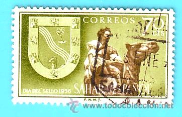 Briefmarken: SAHARA 1956, EDIFIL 132, DIA DEL SELLO, USADO/S