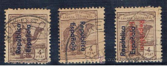 Briefmarken: dromedario indigena 1931 edifil 46 doble habilitacion   valor catalogo 250.-- euros