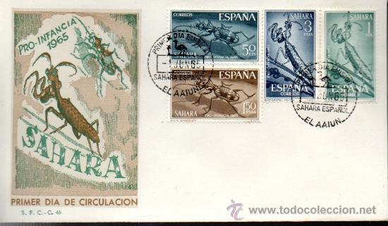 Briefmarken: SAHARA SPD LOTE 288 N&ordm; 242 7245 PRO INFANCIA 1965