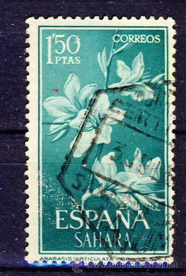 Timbres: SAHARA ESPA&Ntilde;OL.- 1962.-SERIE FLORES.-USADO.