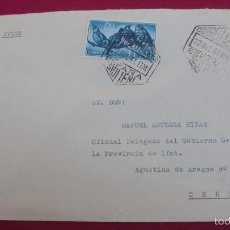Sellos: CARTA CIRCULADA. 1961.VIA AEREA. GOBIERNO GENERAL DE LA PROVENCIA DE SIDI IFNI A CEUTA.