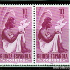 Sellos: GUINEA ESPAÑOLA. 1953. PAREJA. 10 CTS. **,MNH. Lote 66120762