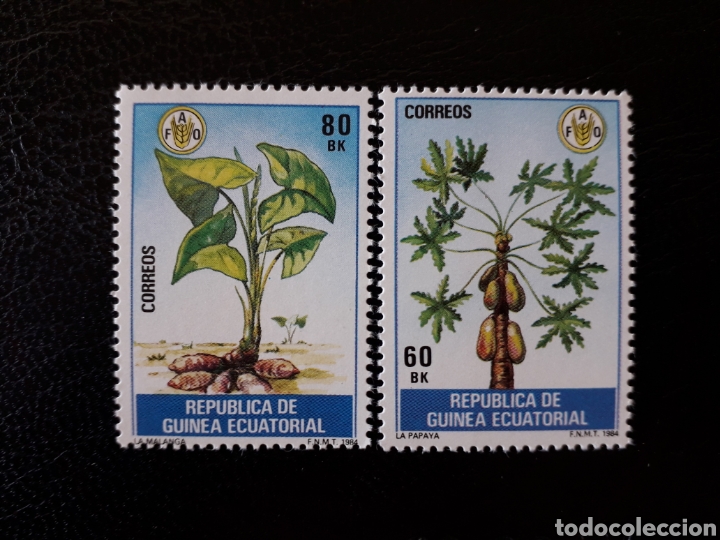 Sellos: GUINEA ECUATORIAL. EDIFIL 55/6. COMPLETA NUEVA SIN CHARNELA. FLORA. PLANTAS. FAO - Foto 1 - 134743858