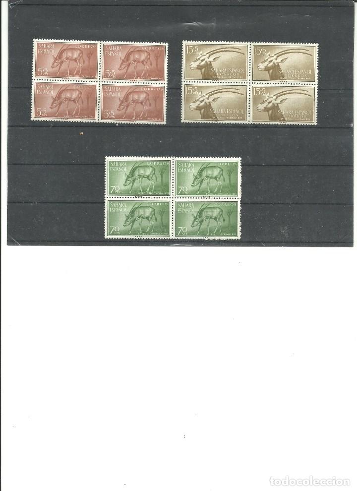 Briefmarken: SAHARA- 123/125  Dia del Sello-Fauna- Bloque de cuatro nuevos sin fijasellos(seg&uacute;n foto)
