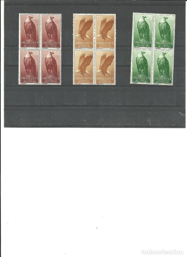 Briefmarken: SAHARA- 139/141 Pro-Infancia -Aguilas- Bloque de cuatro nuevos sin fijasellos(seg&uacute;n foto)