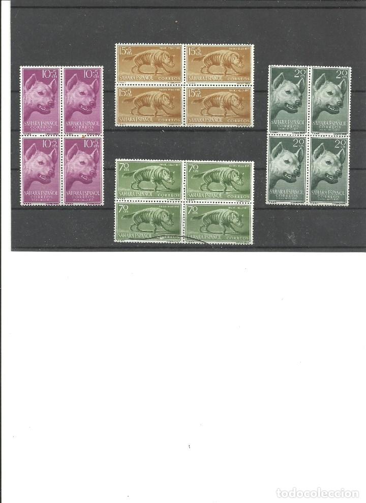 Briefmarken: SAHARA- 142/145 Dia del Sello-Hienas- Bloque de cuatro nuevos sin fijasellos(seg&uacute;n foto)
