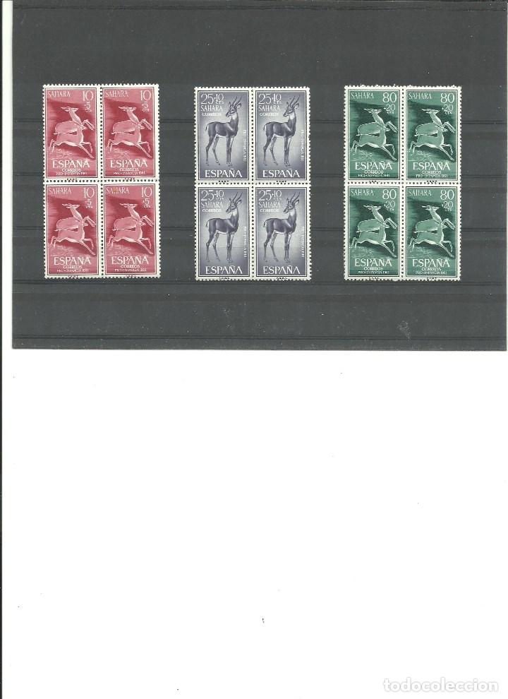 Briefmarken: SAHARA- 190/192 Pro Infancia- Gacelas- Bloque de cuatro nuevos sin fijasellos(seg&uacute;n foto)