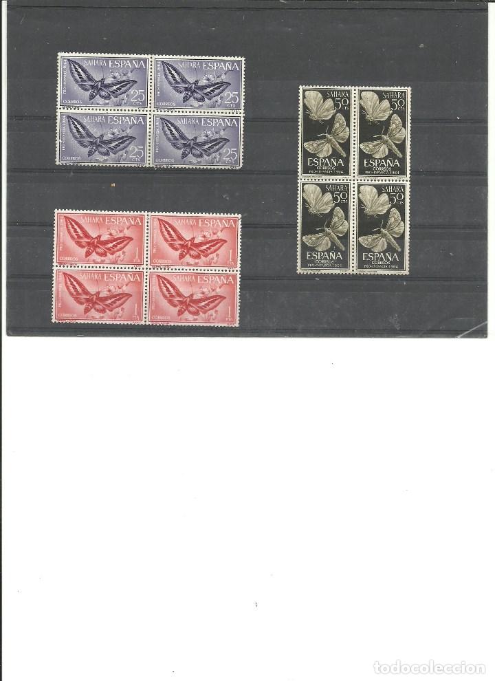 Briefmarken: SAHARA- 225/227 Pro Infancia-Mariposas- Bloque de cuatro nuevos sin fijasellos(seg&uacute;n foto)