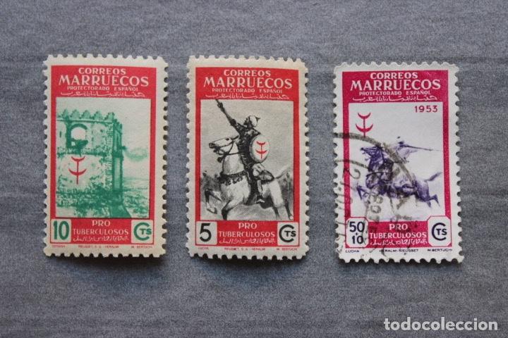 Sellos: Lote 3 sellos Marruecos Protectorado Español - Foto 1 - 169748848