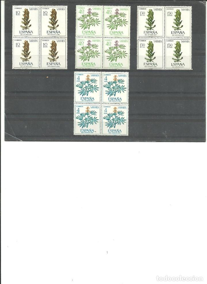 Briefmarken: SAHARA- 256/59 Pro-Infancia-Flora- Bloque de cuatro nuevos sin fijasellos(seg&uacute;n foto)