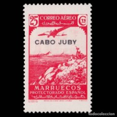 Sellos: SELLOS. ESPAÑA.CABO JUBY 1938.SELLO MARRUECOS. HABILITADO.25C.NUEVO*.EDIFIL.104