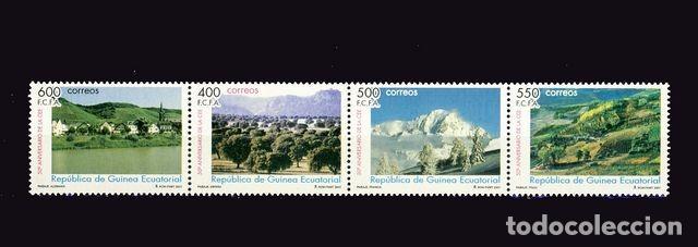 Timbres: G. ECUATORIAL. 384/87 PAISAJES Y MONUMENTOS DE LA C.E.E.